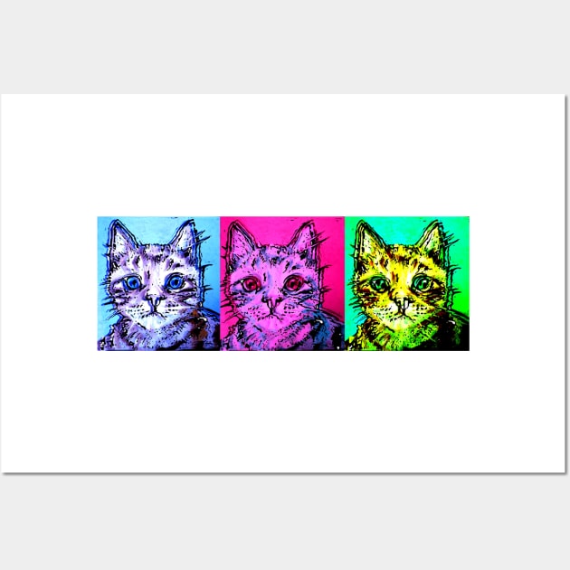 Warhol style Woody the cat Wall Art by kathyarchbold